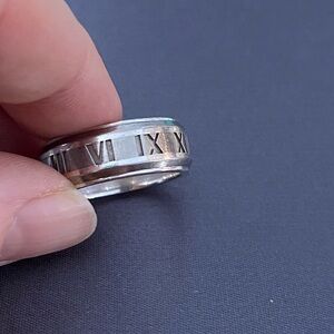 Silver and Titanium Atlas Ring